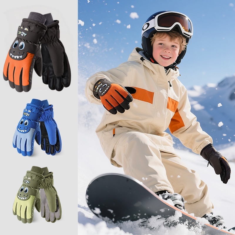Ski Glove Waterproof - Hochwertige Kinder-Winterhandschuhe, Fleece-Warme Skihandschuhe, Wasserdichte Winddichte