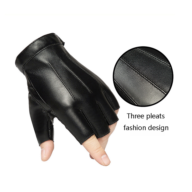 1 Paar fingerlose Herrenhandsc – Leather Driving Glove Bewertung und Preis