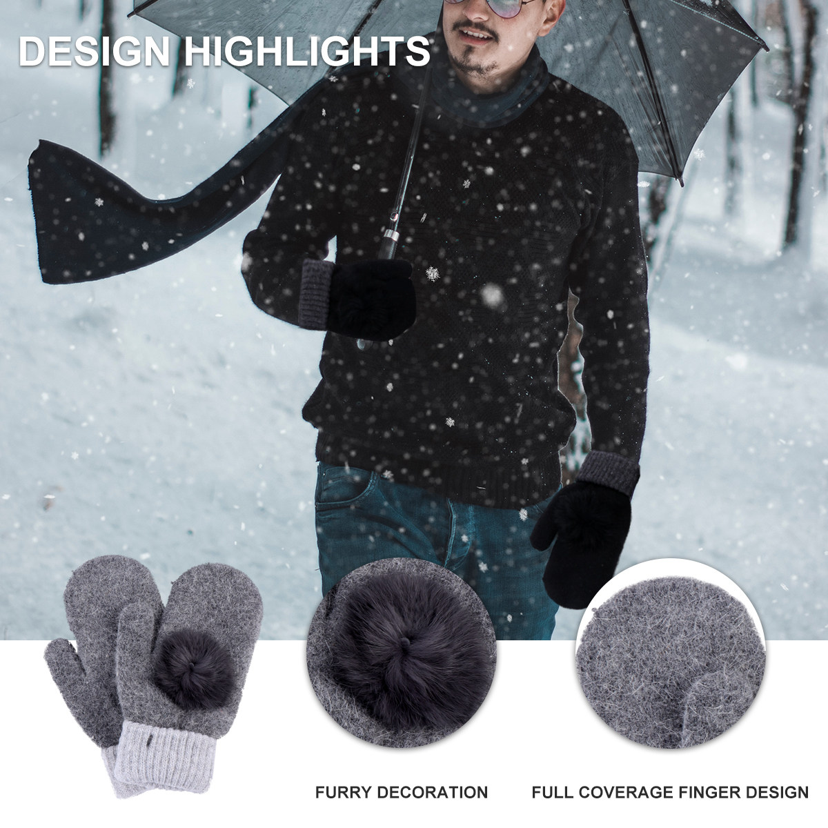 2 Paar warme Wollhandschuhe mi – Wool Glove Lined Bewertung und Preis