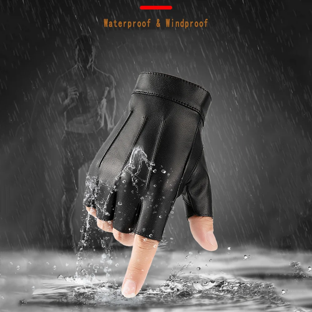 1 Paar winddichte, fingerlose  – Leather Driving Glove Bewertung und Preis